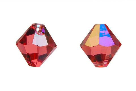 Bicone Padparadscha (AB) 8mm 8pcs