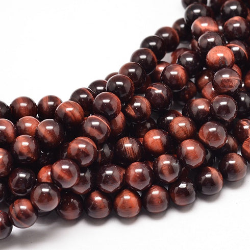 Red Tiger Eye Round Beads 4mm
