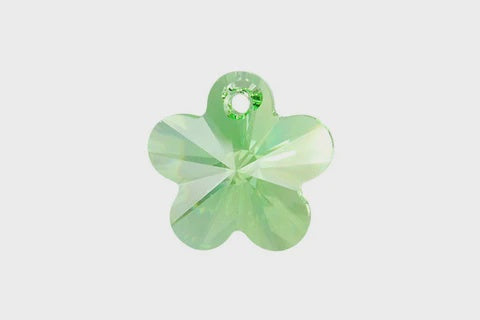 Flower Pendant Peridot 14mm 2pc