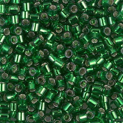 DBL0046 - Kelly Green Transparent/Silver Lined 10 grams