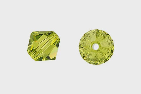 Bicone Light Olivine 6mm 12pcs
