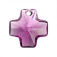 Cross Pendant Amethyst 20mm 1pc
