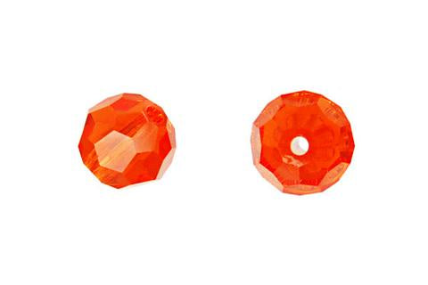 Faceted Round Red Topaz 6mm 8pc