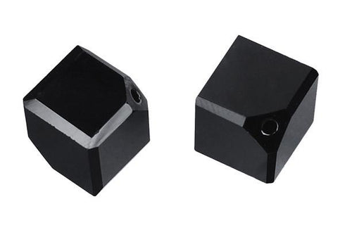 Diagonal Cube Jet 8mm 2pc