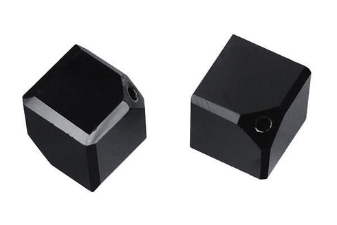 Diagonal Cube Jet 8mm 2pc