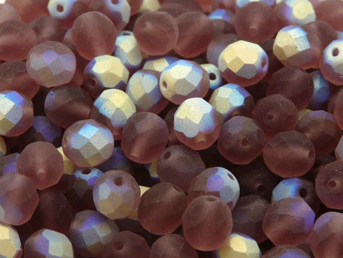 Amethyst AB Matte Faceted 8mm