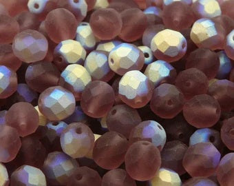 Amethyst AB Matte Faceted 4mm