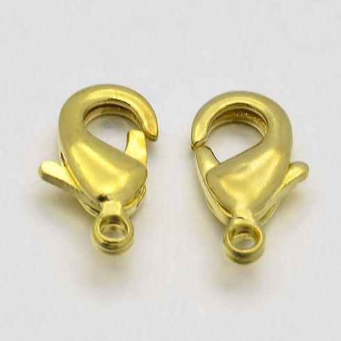 Lobster Clasp Golden Color 15X8X3mm 6pc