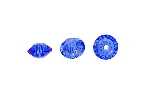 Saucer Rondelle Sapphire 6mm 16pc