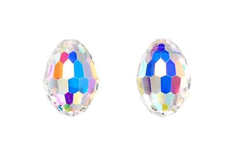 Ball Pendant Crystal (AB) 10X7mm 2pc