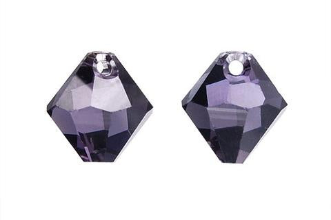 Bicone Pendant Tanzanite (Satin) 8mm 4pcs