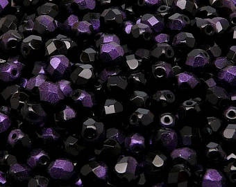 Jet Violet Rutil Faceted 6mm