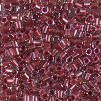 DBL0924 - Crystal/Cranberry Inside Color Lined Sparkle/Dyed