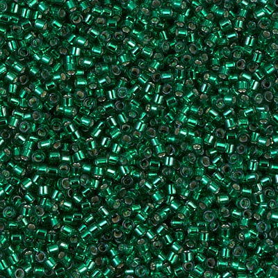 DB0605 - Emerald Green Transparent/Silver Lined/Dyed 10 grams