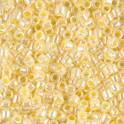 DBL0232 - Crystal/Pastel Yellow Inside Color Lined Ceylon
