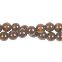 Dark Brown Fiber Optic Round Beads 10mm