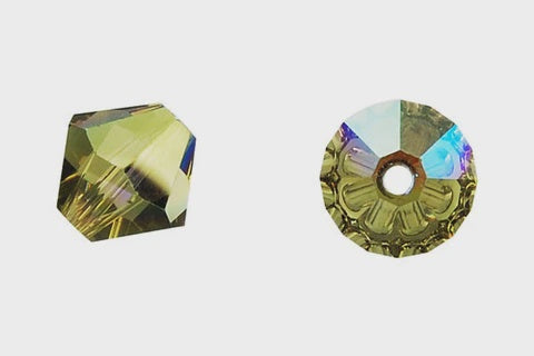 Bicone Khaki (AB) 6mm 12pcs