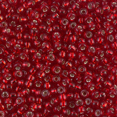 8-0011 - Dark Red Transparent/Silver Lined 10 grams