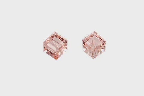 Cube Vintage Rose 8mm 4pc