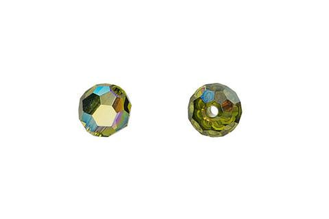 Faceted Round Olivine (AB) 8mm 4pc