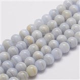 Blue Lace Agate Round Beads 8mm