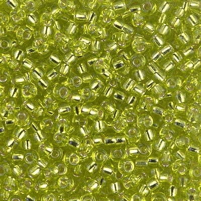 8-0014 - Lime Green Transparent/Silver Lined 10 grams
