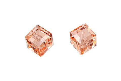 Cube Light Peach 6mm 6pc