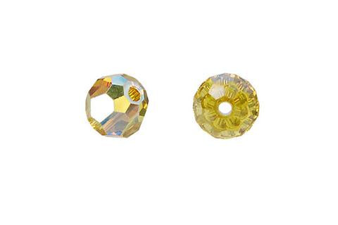 Faceted Round Lime (AB) 6mm 8pc