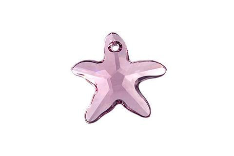 Starfish Pendant Light Amethyst 20mm 1pc