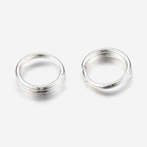 Nickel Free Silver Color Split Ring 5mm 24Pc