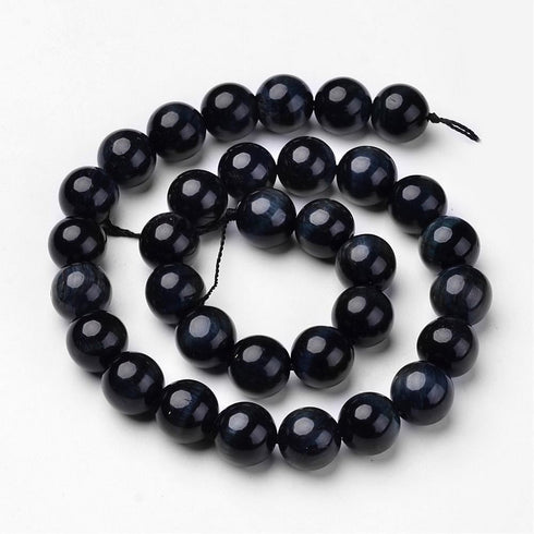 Blue Tiger Eye Round Beads 10mm