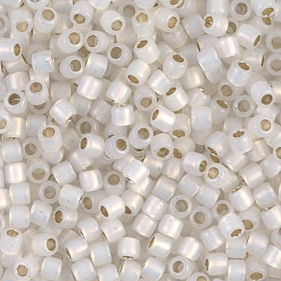 DBL0221 - White Opal/Silver Inside Color Lined