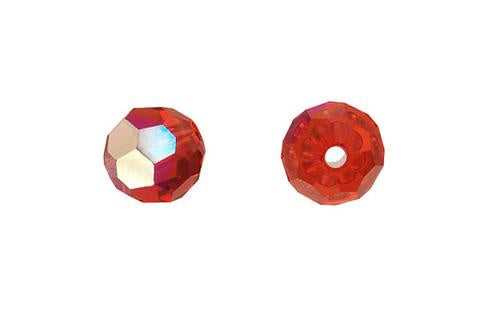 Faceted Round Indian Red (AB) 8mm 4pc