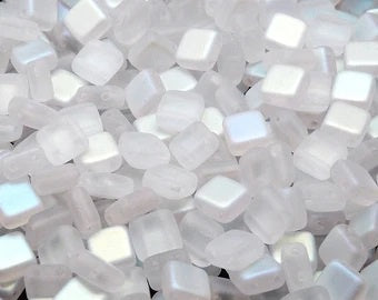 Czechmates Crystal AB Matte 6mm