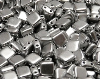 Czechmates Crystal Bronze Silver (Aluminum) Matte 6mm