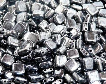 Czechmates Jet Hematite 6mm