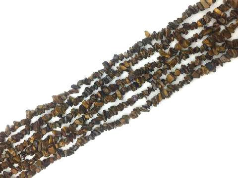 Tiger Eye Chips 36 Inch 5X5mm