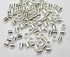 Silver Color Brass Crimp Tube 1mm 100pcs