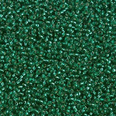 15-0017 - Emerald Green Transparent/Silver Lined 10 grams