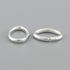 Open Jump Ring Oval Silver Plated 7X5X0.9mm