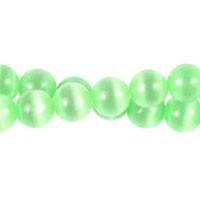 Mint Fiber Optic Round Beads 10mm