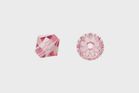 Bicone Light Rose 8mm 8pcs