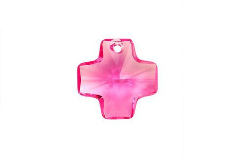 Cross Pendant Rose 20mm 1pc