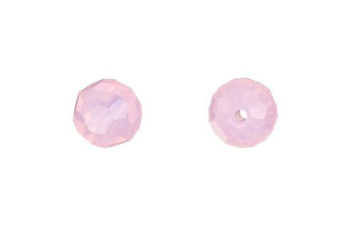 Faceted Round Rose Water Opal 8mm 4pc