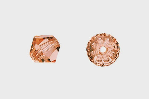 Bicone Light Peach 6mm 12pcs