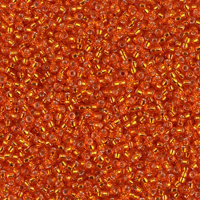 15-0009 - Bright Orange Transparent/Silver Lined 10 grams