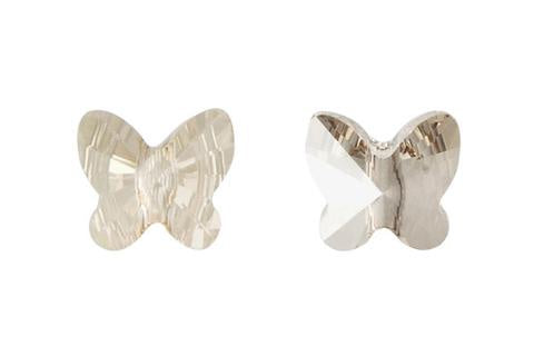 Butterfly Crystal (Silver Shade) 8mm 4pc