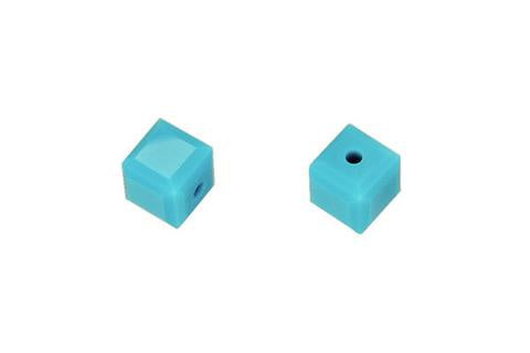 Cube Turquoise 6mm 6pc