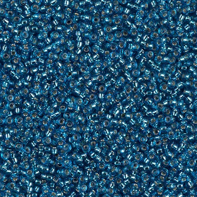 TOHO 3mm Bugle Beads Silver-Lined Teal 2.5-Inch Tube