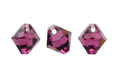 Bicone Pendant Amethyst 8mm 4pc